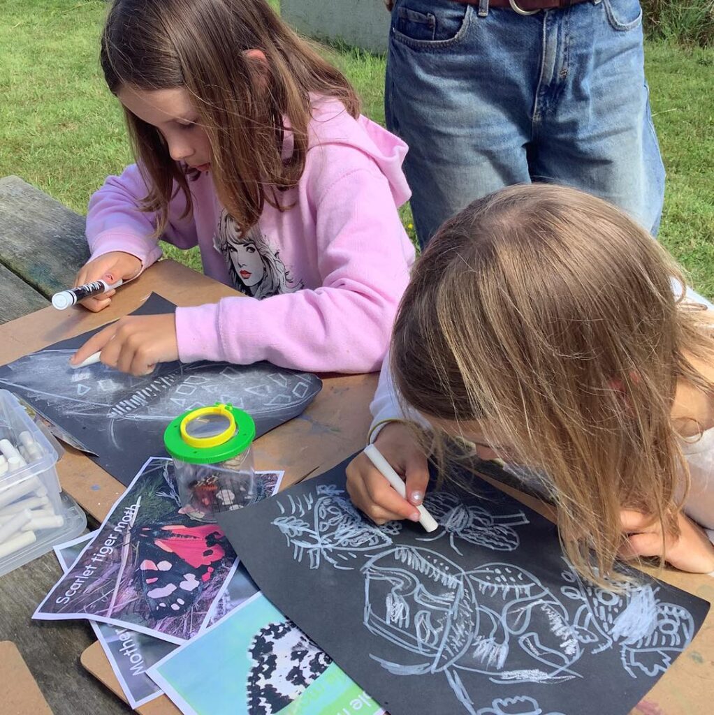 Children engaging in an art activity